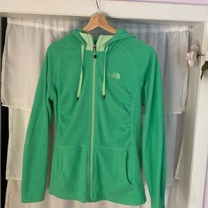 North Face Green Zip Up